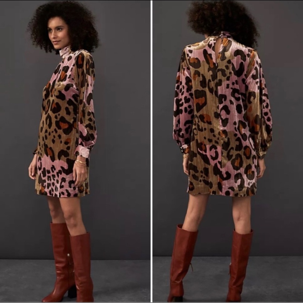 Anthropologie Eleanor Velvet Tunic Dress
